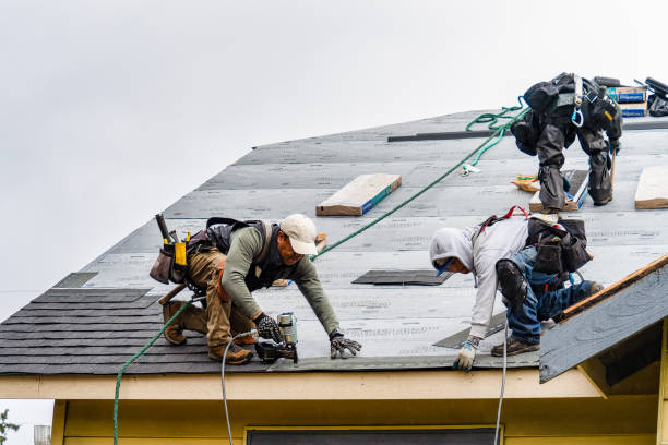 Professional Gutter Installation technician working in Saint Clair, PA